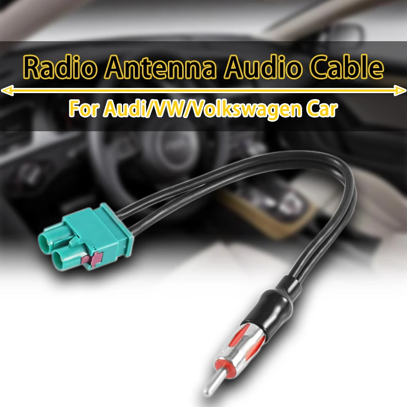 Radio Audio Cable Adaptor Antenna Audio Cable Male Double Fakra - Din Male Aerial For Audi/VW/Volkswagen Car Electronics images - 6