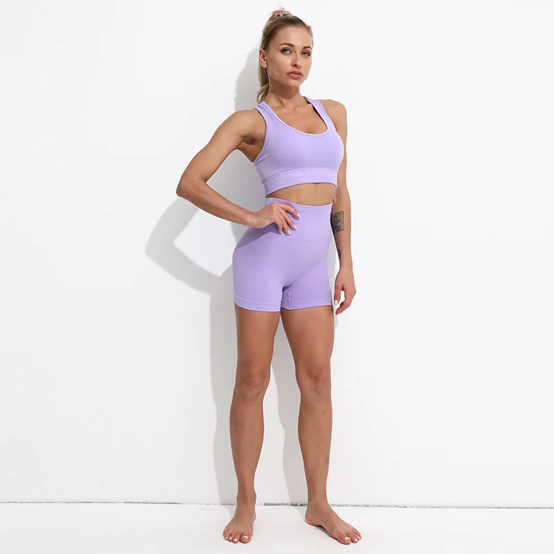 Hotsell 4PCS Seamless Women Yoga Set Workout Sportswear Gym Clothes Fitness Long Sleeve Crop Top High Waist Leggings Sports Suit