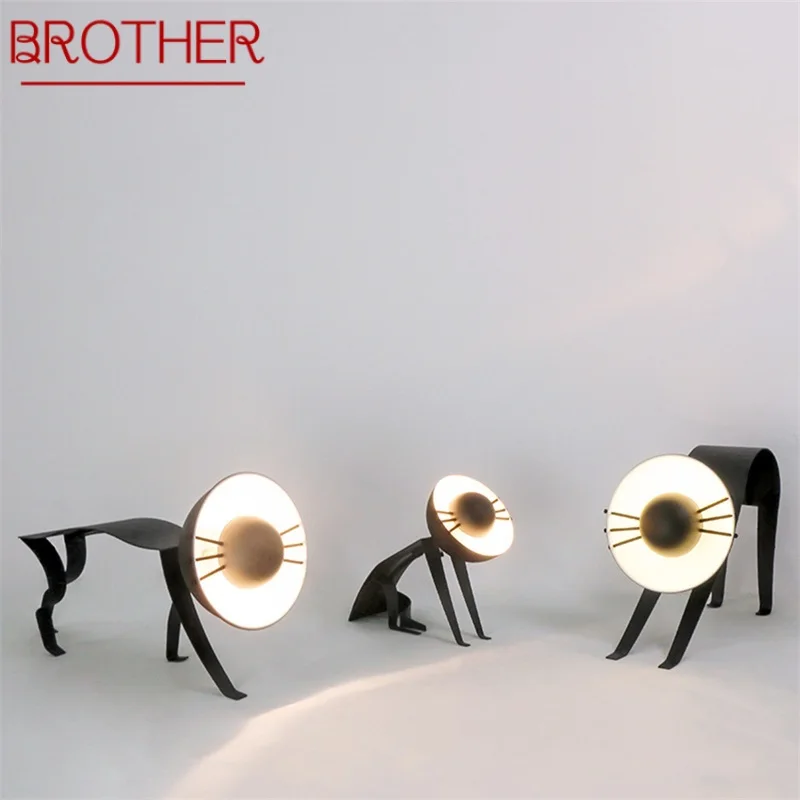 

BROTHER Nordic Table Lamp Contemporary Creative Black Cat LED Desk Light Decorative For Home Living Room Bedroom