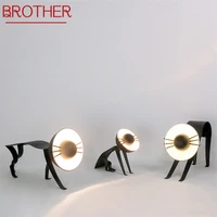 brother nordic table lamp contemporary creative black cat led desk light decorative for home living room bedroom
