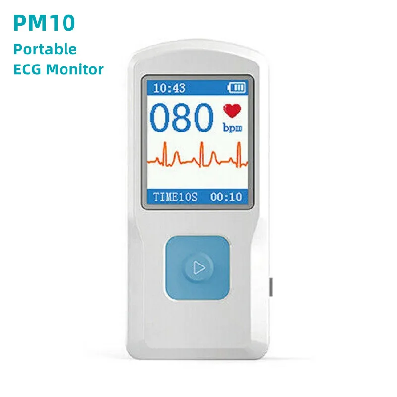 Genuine CONTEC Handheld Portable ECG EKG Machine Heart Beat Monitor LCD USB Bluetooth PM10 with Software App for Ios Android