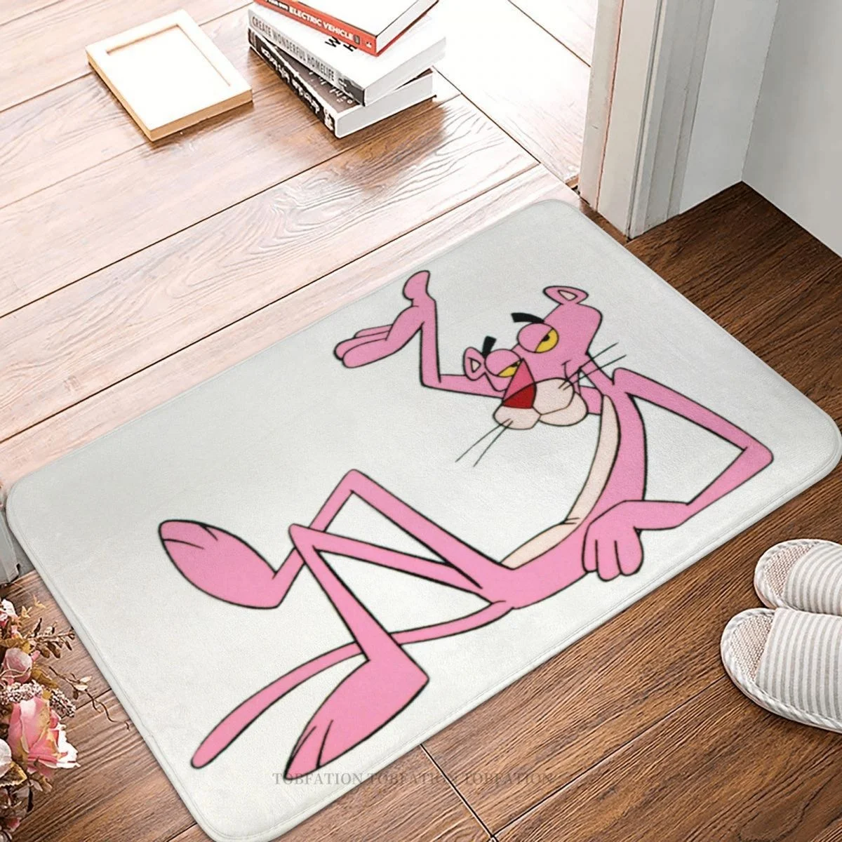 Pink Panthers Cartoon Character Bath Non-Slip Carpet Look At You Bedroom Mat Entrance Door Doormat Floor Decoration Rug