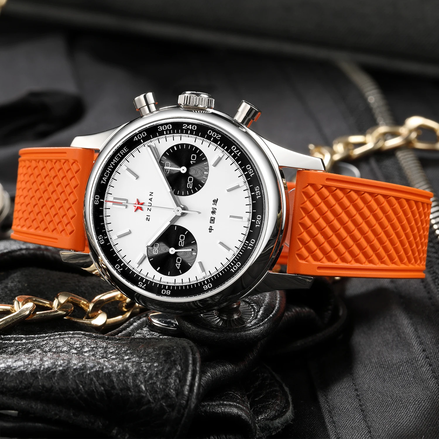 Механические наручные часы Red Star Panda 1963 хронограф st1901 мужские с гибкой шеей 40 мм