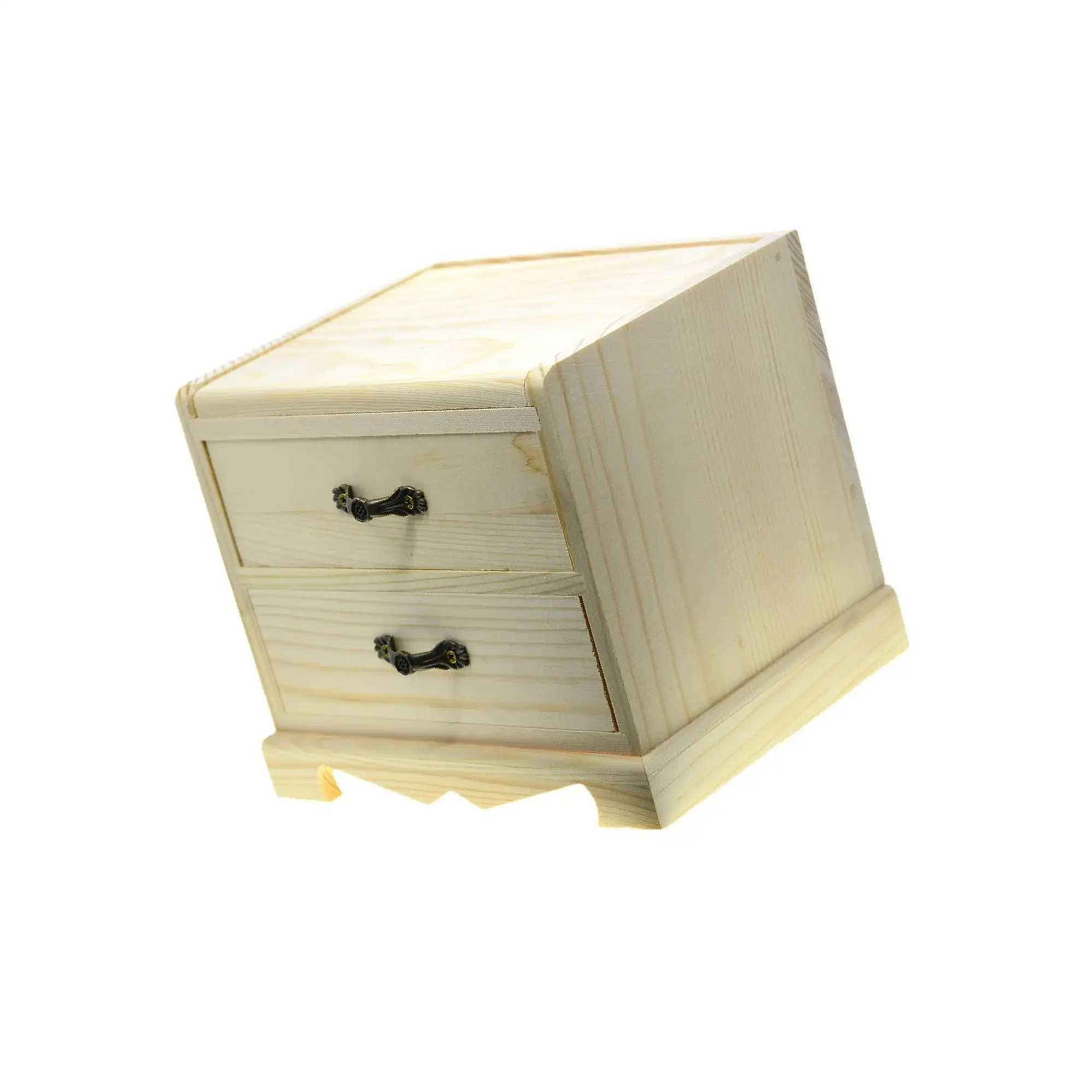 

Феново, необработанная деревянная коробка для хранения ювелирных изделий, искусственное ремесло