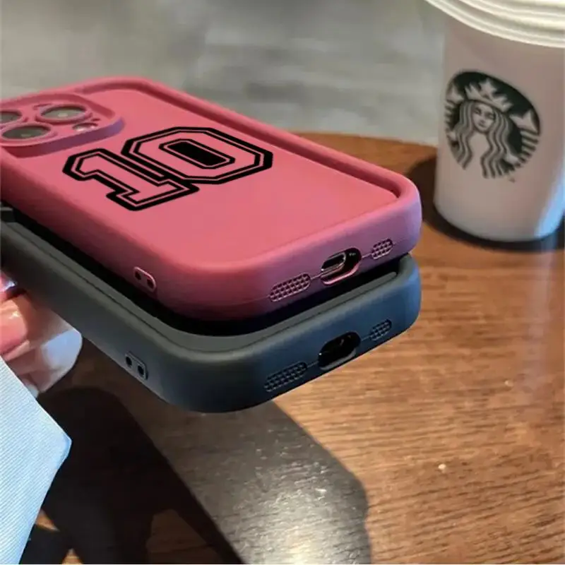 phone cases for Apple iPhone 15 13 14 12 11 Pro Max XS 7 XR 14Plus 8 X Angel Eye Ladder funda Cover Basketball Numbers 10 30