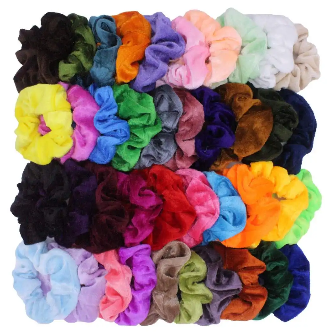 10 шт./партия мягкий шифон бархат резинка для волос хвостик цветочный сцепление