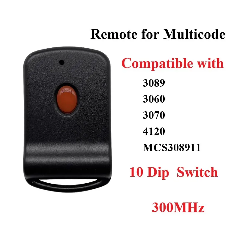 

For Linear Multicode Remote Control Multicode 3089 3060 3070 4120 MCS308911 300MHz Garage Door Opener