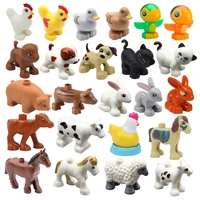 early education building blocks animal accessories farm figures pig rabbit chicken dog cat bird horse cow sheep diy toys gifts