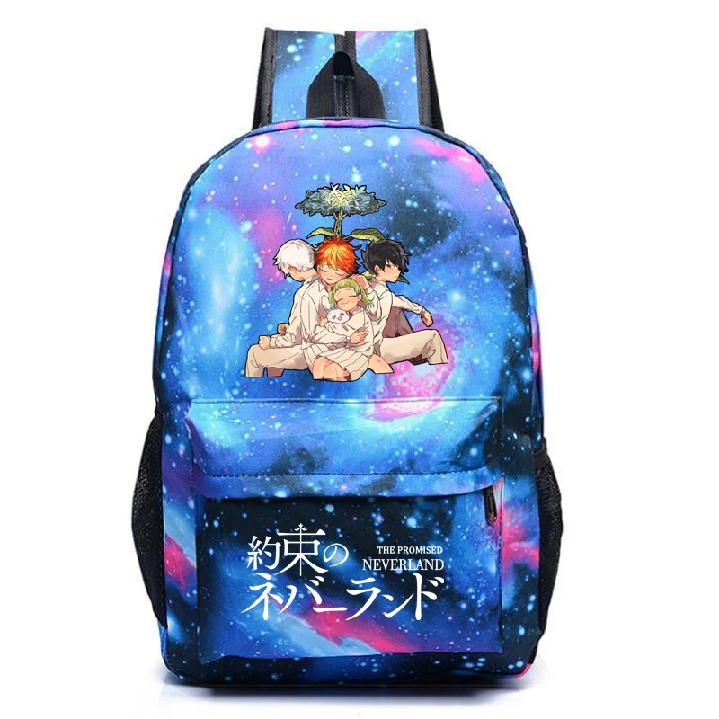 

New The Promised Neverland Emman Norm Backpack Student School Bags Teens Anime Knapsack Men Travel Rucksack Laptop Bag