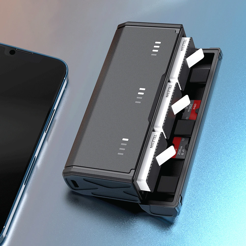 

Зарядное устройство для аккумуляторов с 3 слотами и портом Type-C, зарядная станция для аккумуляторов, устройство для чтения 2 TF-карт, умная Зар...