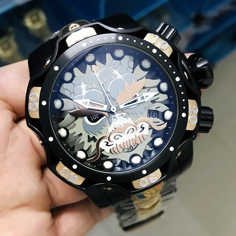 Новые мужские часы Invicto с Веном светящийся хронограф роскошные Reloj De Hombre Прямая