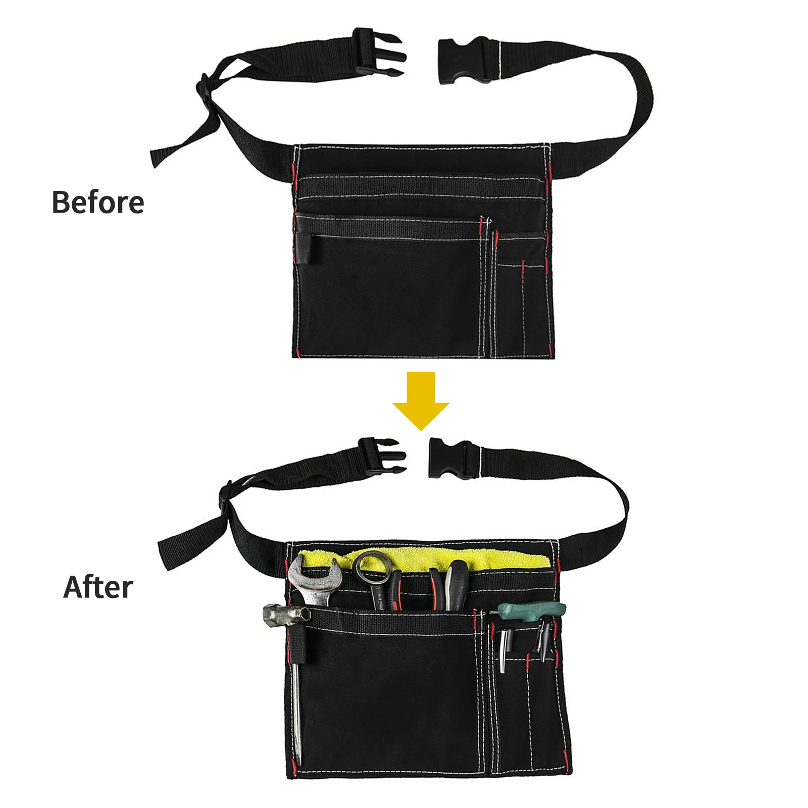 

Waist Bag Multiple Pockets Electrician Gardening Tools Waist Belt Pouch Bags for Craftwork Handyman Electrician