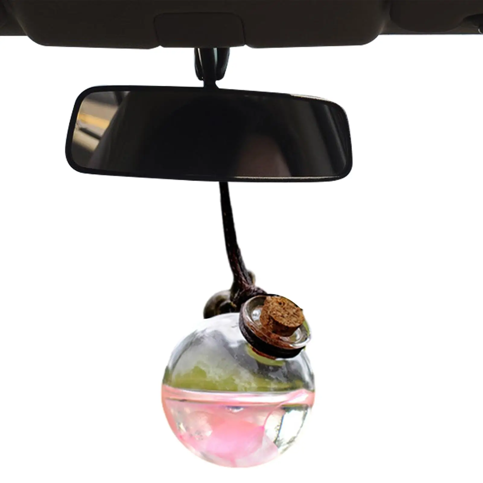 

Car Hanging Diffuser Bottles Empty Glass Bottle With Flower Car Mirror Aromatherapy Fragrance Hanging Pendant Hanging Perfume