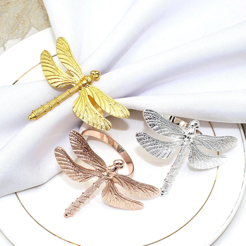 Ring Napkin Holder Dragonfly Napkin Buckle Christmas Wedding