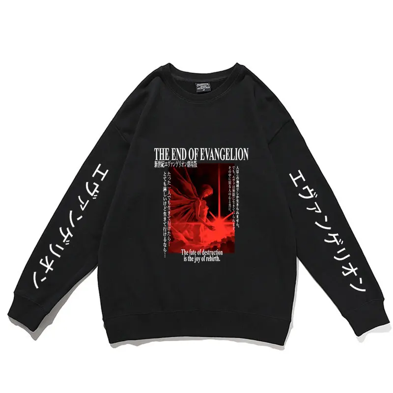 

Anime Rei Ayanami Evangelion Pullover Men Women Crewneck Unisex Manga Cartoon Pullovers Sweatshirts Mens Loose Sweatshirt Tops