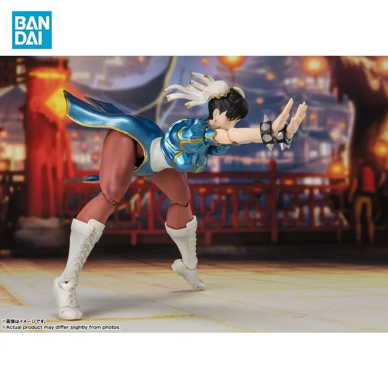 Фото Подлинная В наличии Bandai Genuine Street Fighter S.H.F iguarts Chun-Li, аниме-фигурки, игрушки для мальчиков и девочек, детский рождественский подарок №4