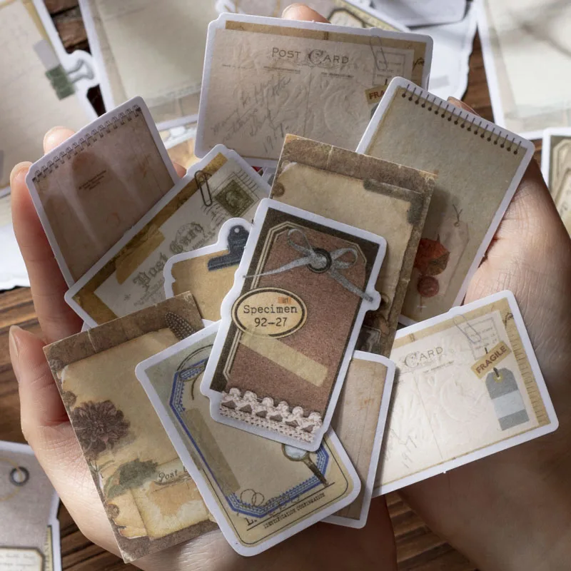 

30Sheets Sticker Handbook Material Decoration Message Scrapbooking Vintage Collage Stationery School Supplies 11*10CM