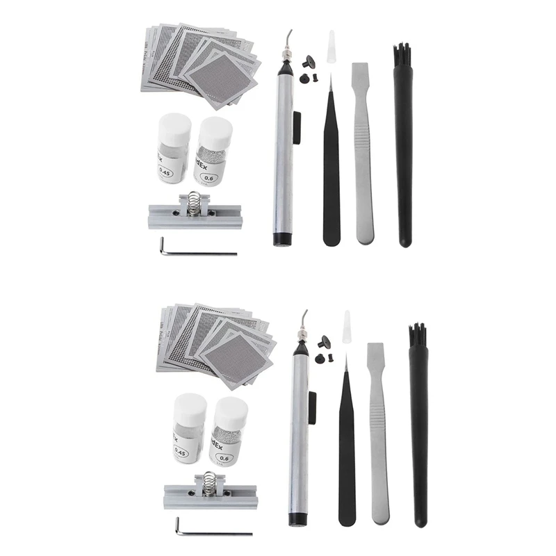 

2 шт., трафареты для пайки BGA Reballing, стальная сетка