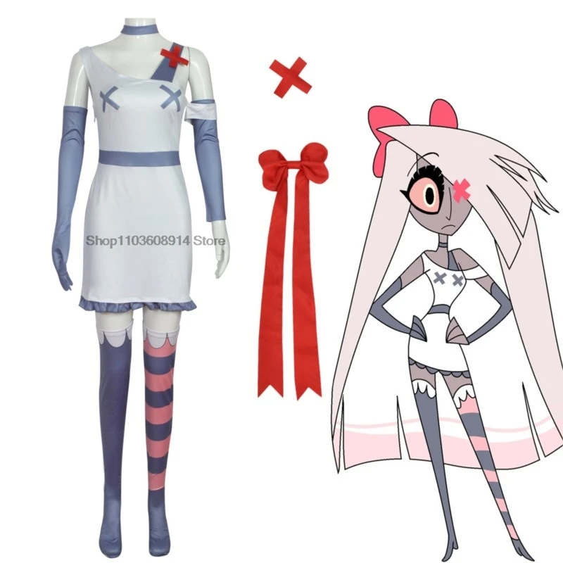 Костюм Аниме для отеля Vaggie костюм косплея одежда женщин на Хэллоуин платье с