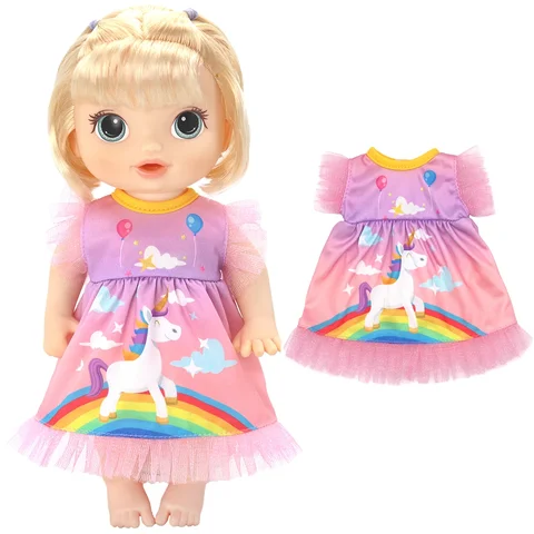 Платье для кукол 30 см, зеленое с блестками