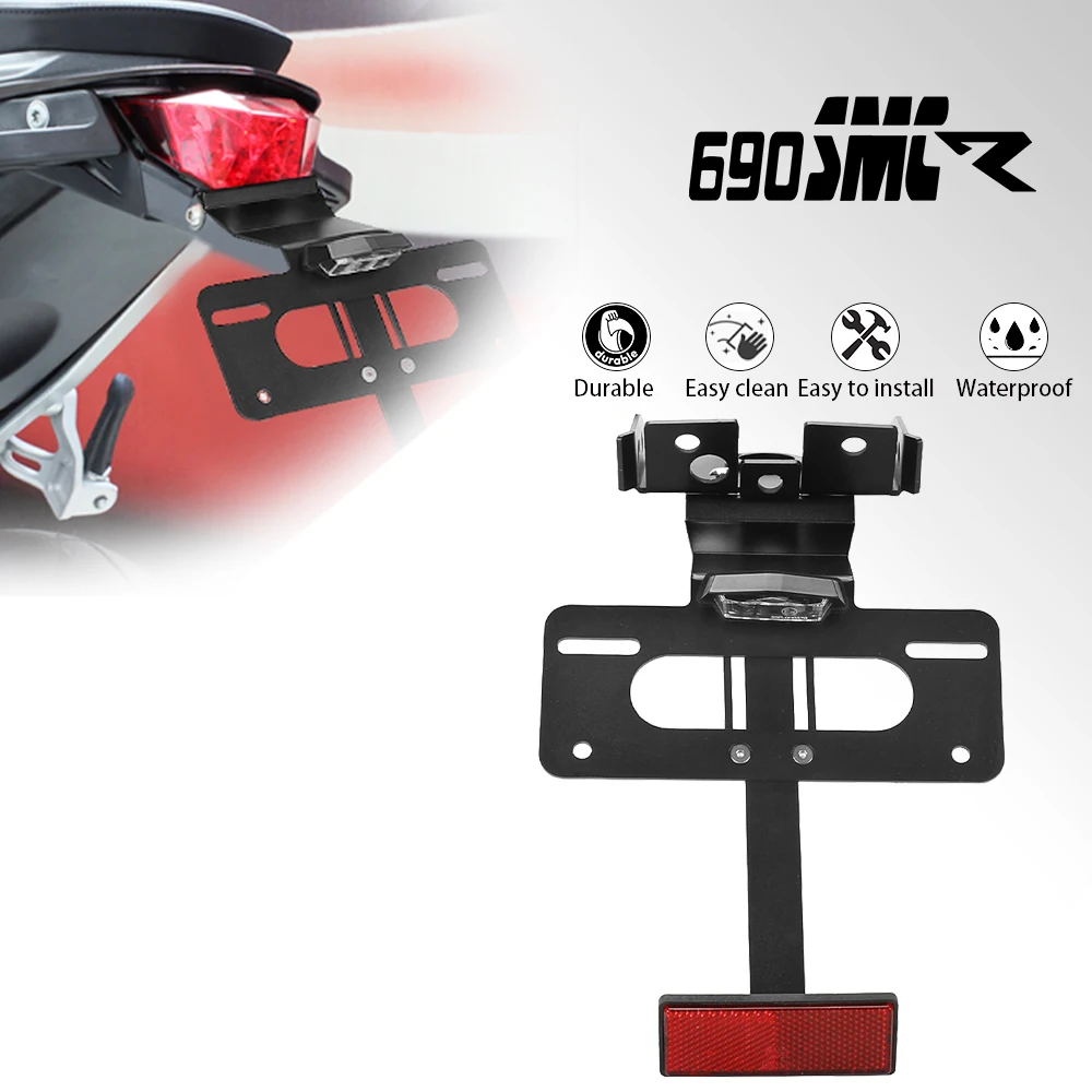 ДЛЯ 690SMC R/ABS 690 EnduroR/ABS 2019-2024 держатель номерного знака регистрационный кронштейн