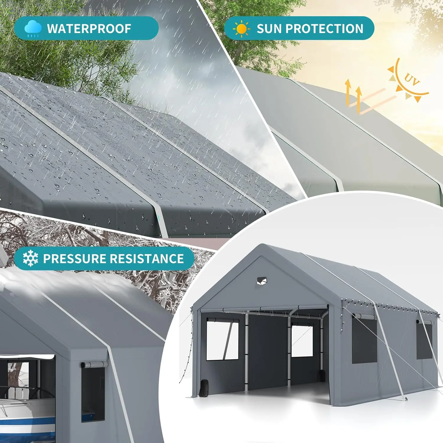 Сверхмощный навес для автомобиля 10x20 футов очень большая портативная