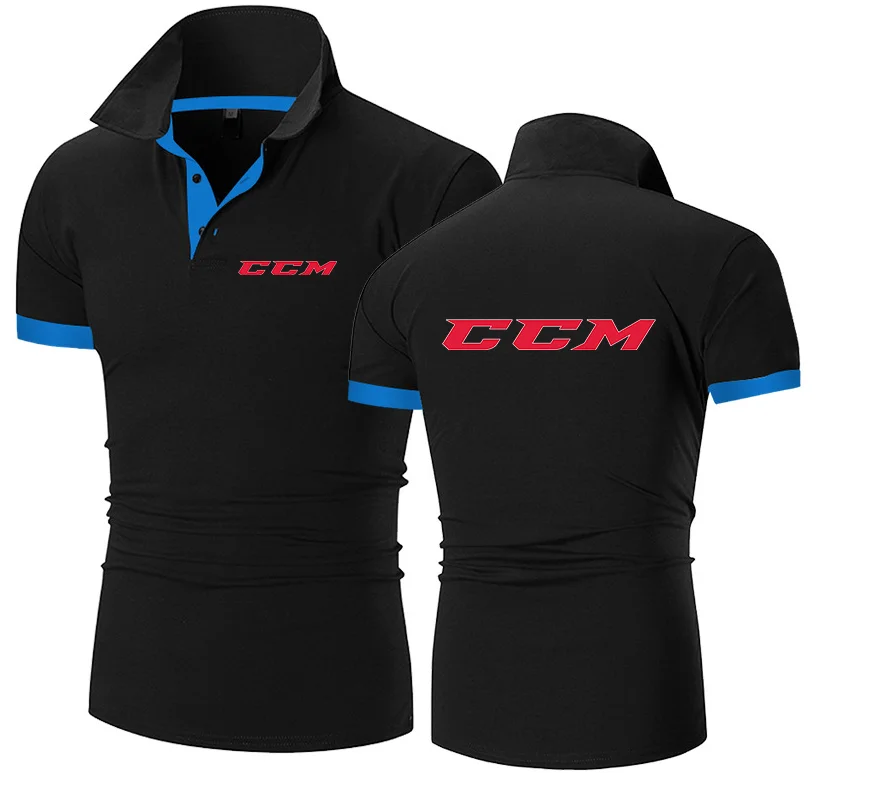 

2022 Cotton Men's Polo Shirt, Breathable Short Sleeve Casual Shirt for CCM Golf Tennis Shirt
