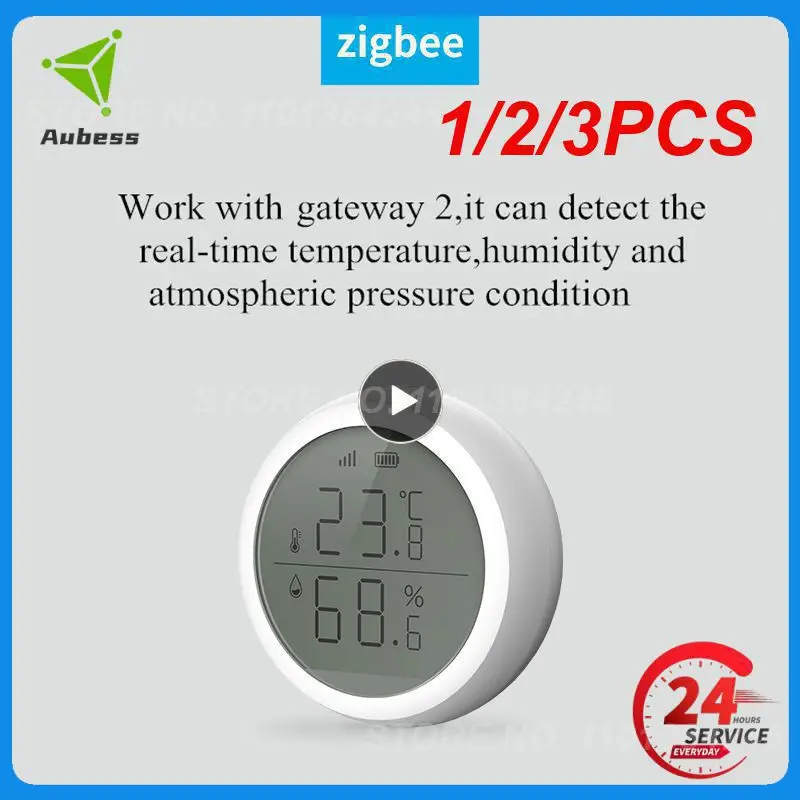 

1/2/3PCS Tuya Smart ZigBee Thermometer Home Indoor Temperature And Humidity Sensor With LCD Display APP Voice Control Alexa