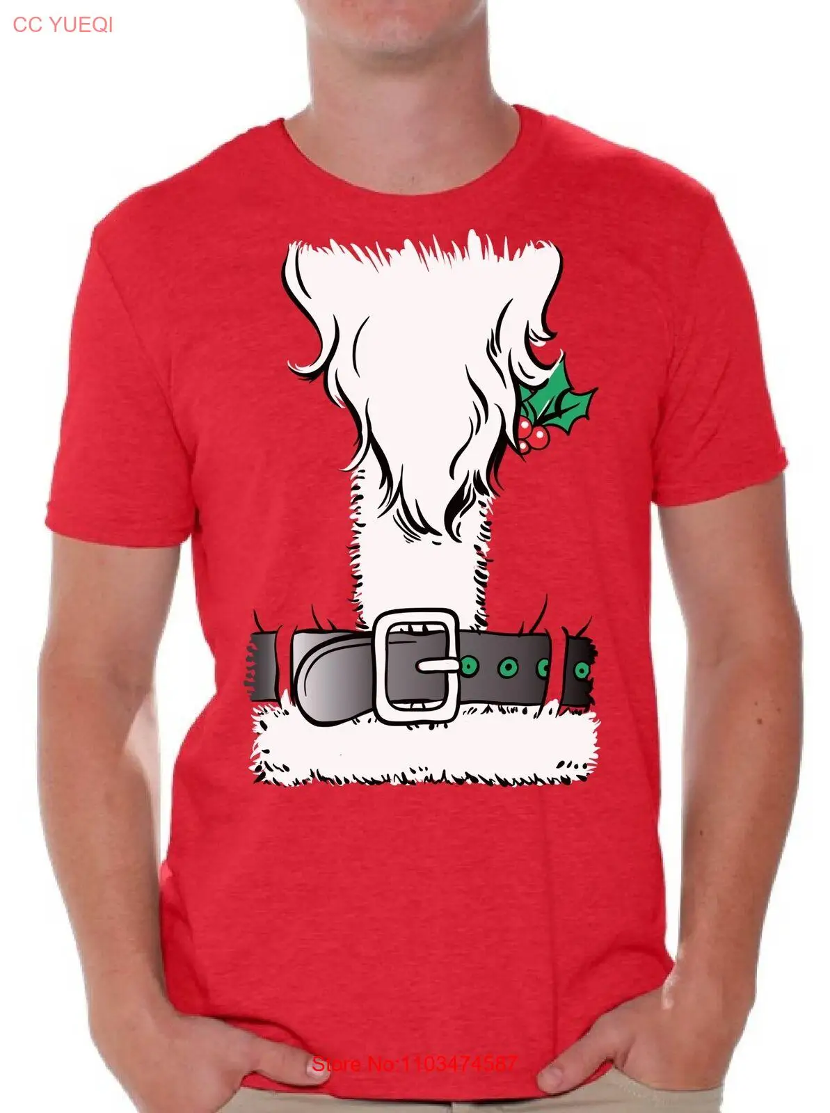 Футболка с изображением бороды Санты забавные Праздничные рождественские