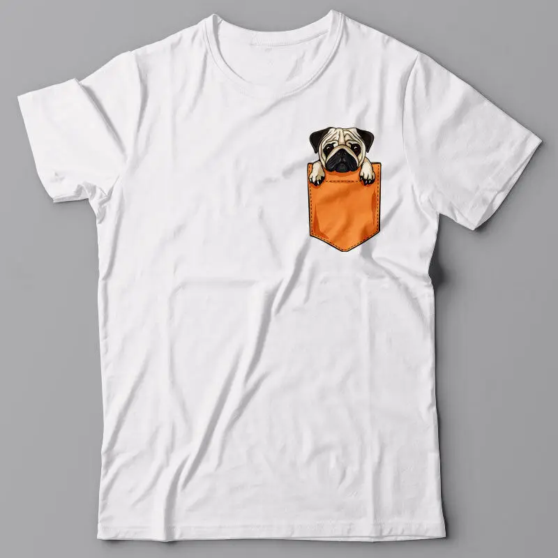 pug print t shirt