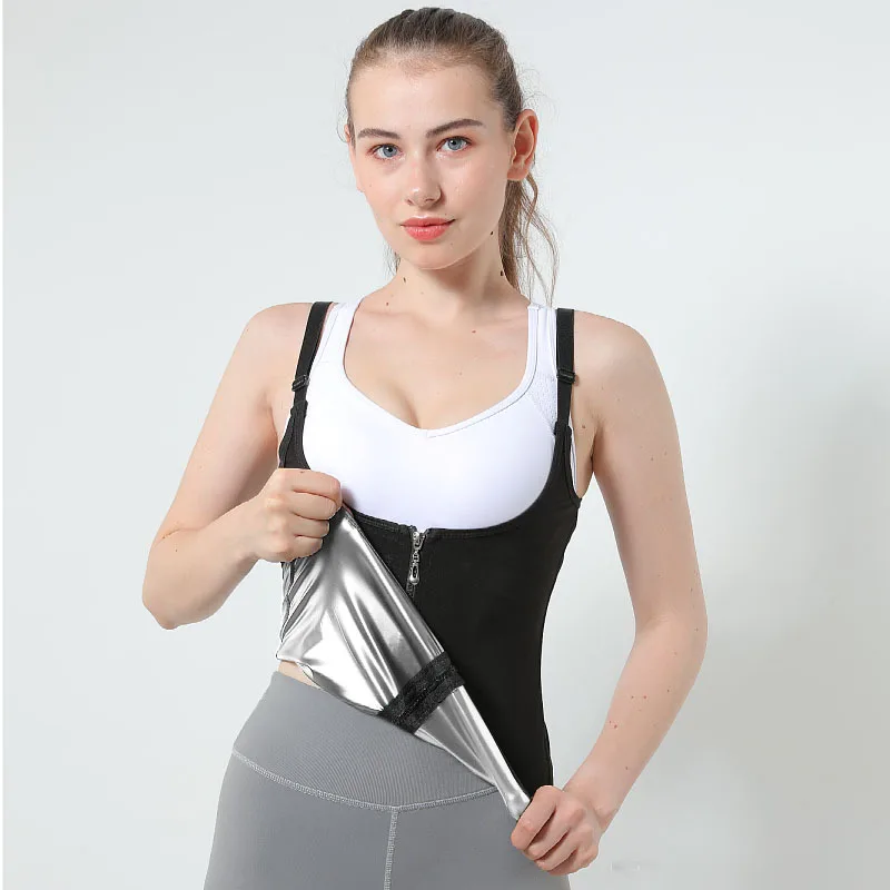 

Women's Abdominal Sweatwear Yoga Fitness Sweat Vest Sports Corset Support Chest Shapewear Sweatwear