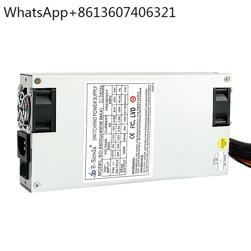 SD-3400U Номинальная мощность 400 Вт 1U блок питания для серверного хоста, Трехлетняя гарантия