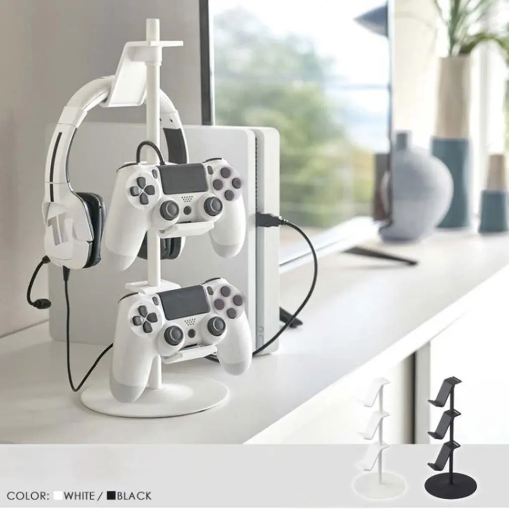

Multifunctional Game Controller Storage Bracket Gamepad Holder Headset Wall Mounted Hanger For PS5/PS4/xBox/Switch Black White