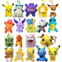26 styles takara tomy 10 15cm pokemon keychain plush toys pikachu charmander eevee anime soft stuffed doll for children kid gift