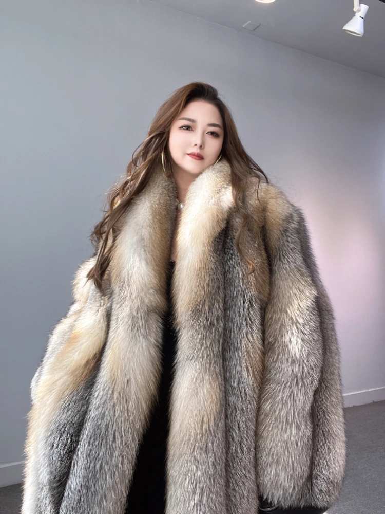 Fangtai 2024 зимняя модная шуба из натурального лисьего меха женская зимние теплые