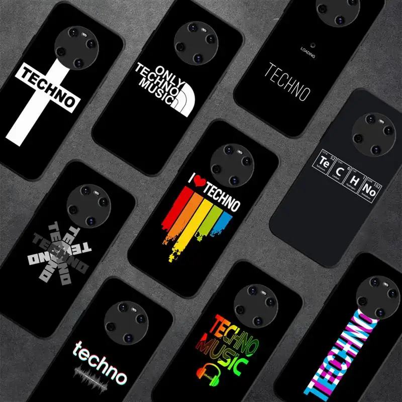 

Techno Music Phone Case for Huawei Y 6 9 7 5 8s prime 2019 2018 enjoy 7 plus