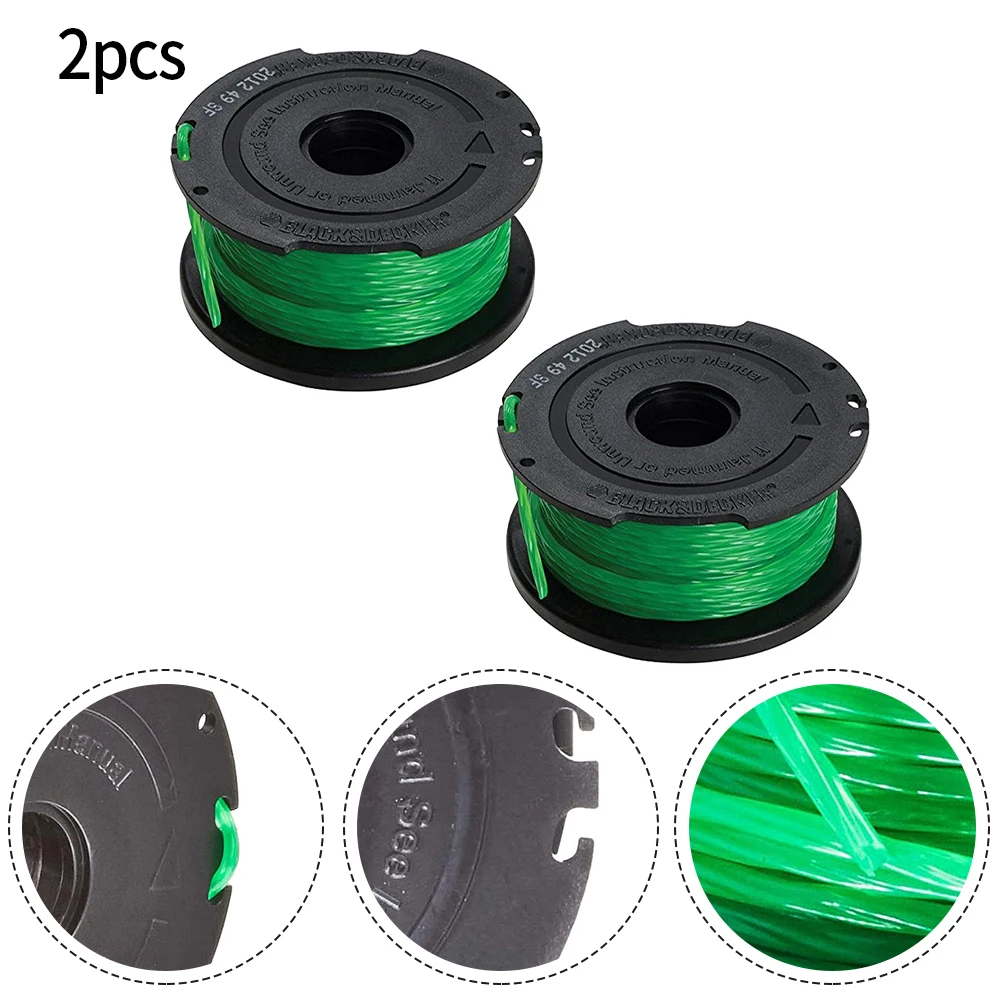 

2 шт., шпули для триммеров BLACK + DECKER A6482 AFS, 2 мм, 6 м X 2 мм