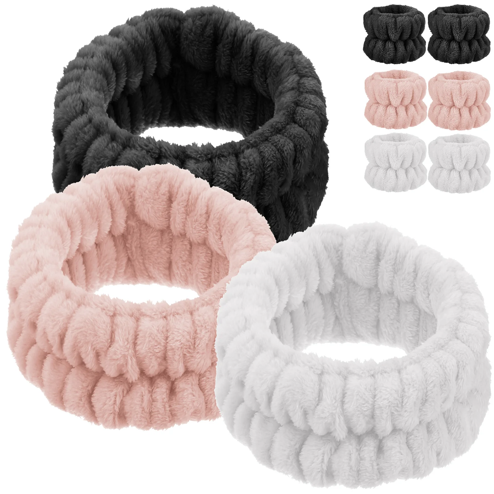 

Повязка на голову, браслет для макияжа, набор для мытья лица, повязки на голову для ухода за кожей, Женская спа-одежда для лица