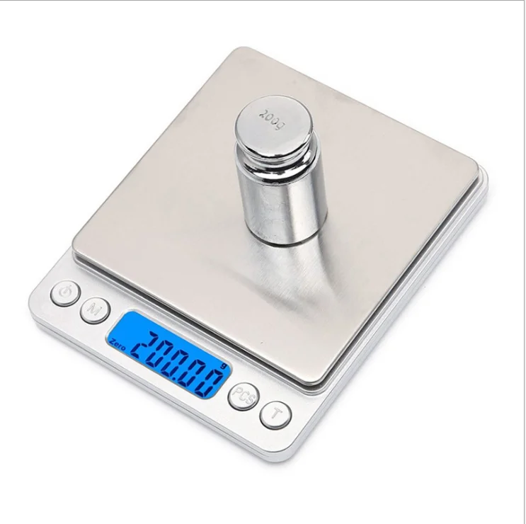 

0.01g/0.1g Precision LCD Digital Scales 500g/1000/2000/3000g Mini Electronic Grams Weight Balance Scale for Tea Kitchen Baking