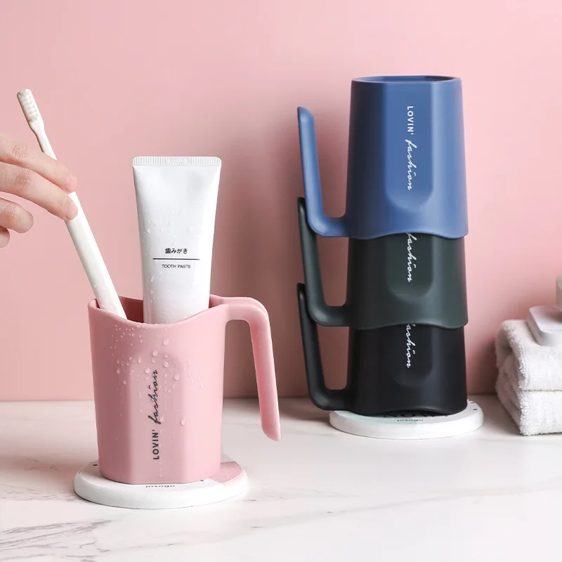 

Простая чашка для полоскания рта, креативная чашка в скандинавском стиле с ручкой, пара чашек для мытья, чашка для зубной щетки, аксессуары д...