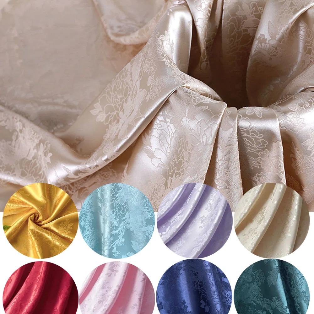 Жаккардовая дамасская атласная верхняя юбка с цветочным рисунком драпировка для