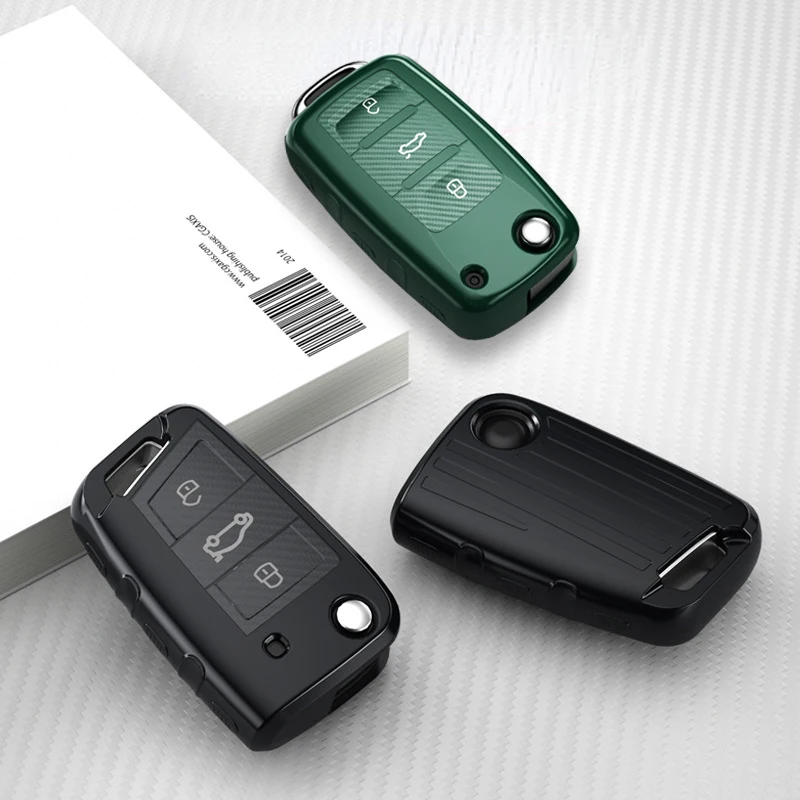 

Car Key Case Cove For VW Volkswagen Polo T5 MK7 Tiguan Passat B6 B5 Golf 4 5 6 7 Skoda Octavia A5 A7 Seat Leon FR 2 Ibiza Ateca