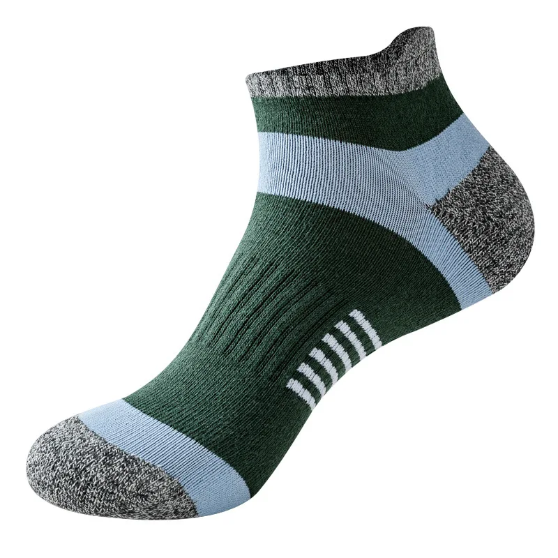 Sports Socks Sports Socks Men's Sock Shock Absorbing Terry Cotton Sweat Absorbing Running Breathable Mesh Basketball Towel Socks