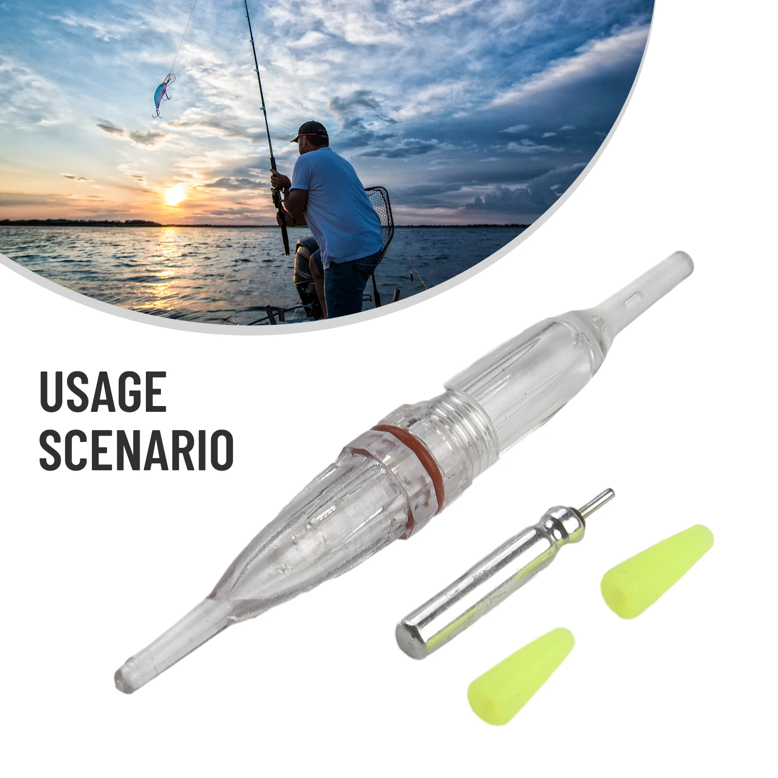 

Electronic Light Sticks Night Fishing Float Rod Light Fish Gathering Glow Lamp 1 X Glow Stick+1x CR425 Battery