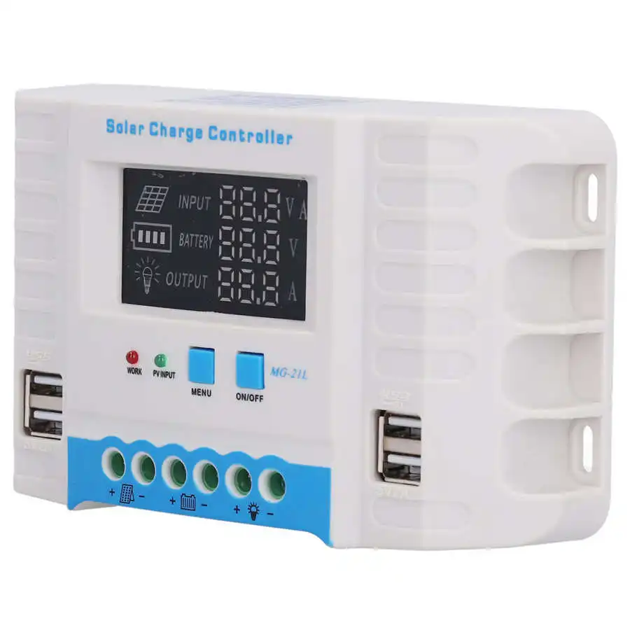 Контроллер заряда солнечной батареи с ЖК-дисплеем 10 А 20 12/24 в 4usb-порта |