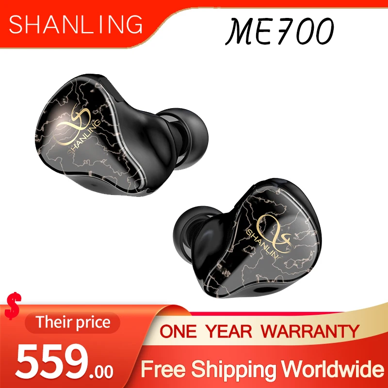 

Наушники-вкладыши SHANLING ME700, гибридные высококлассные наушники с пятью драйверами и разъемами MMCX премиум-класса