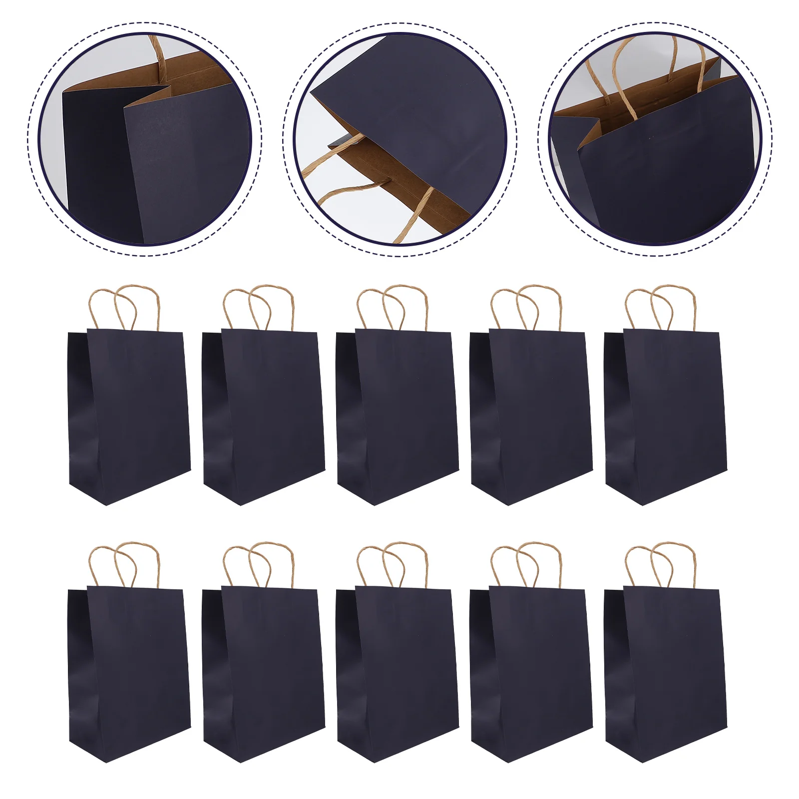 

10 Pcs Packing Bag Kraft Paper Food Bakery Bread Gift Bags Holder Grocery Handle Takeaway Fast packaging