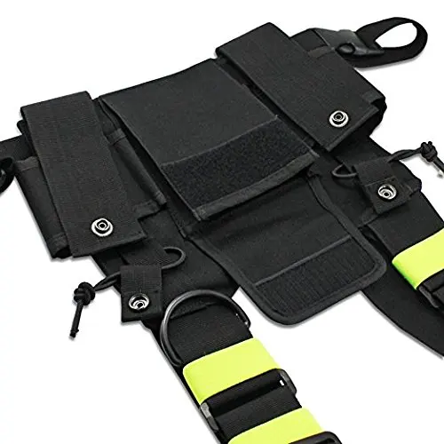 Green Tactical Harness Front Pack bag case Pouch Carry Holster for Kenwood Motorola TYT Baofeng Walkie Talkie Vest rig Chest bag