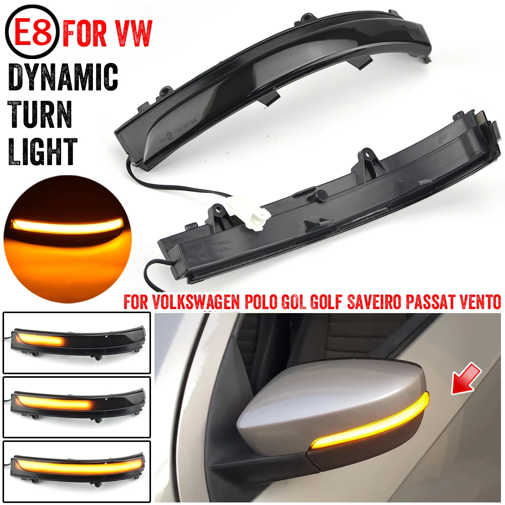 

2PCS Dynamic Blinker For VW Passat B7 CC / Jetta 6 Mk6 Scirocco MK3 LED EOS Beetle Side Mirror Indicator Turn Signal Light