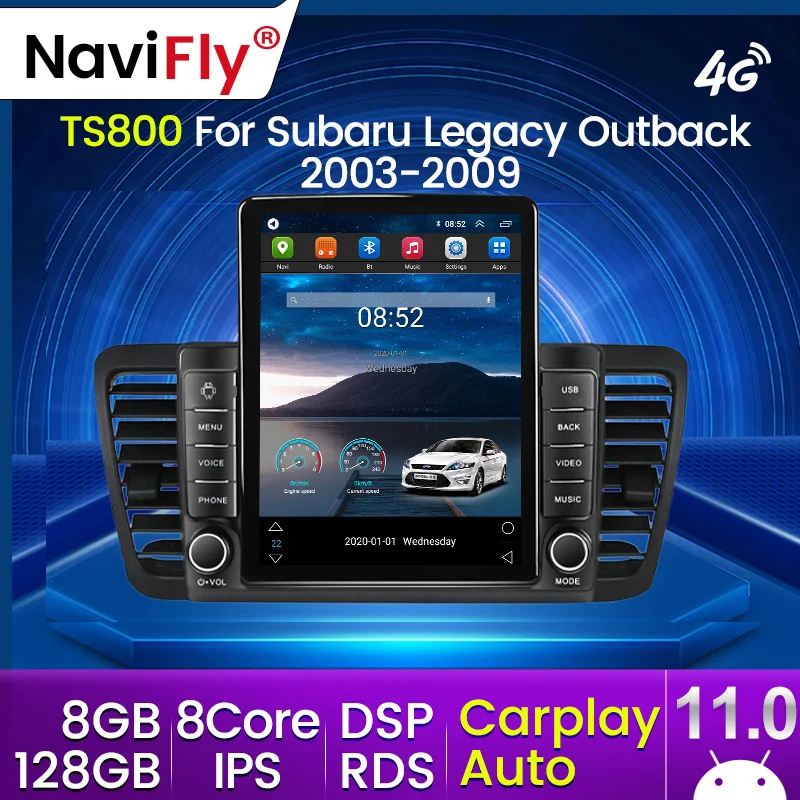 Android 11 Carplay Для Tesla Вертикальный Автомобильное радио стерео для Subaru Outback 3 Legacy 4